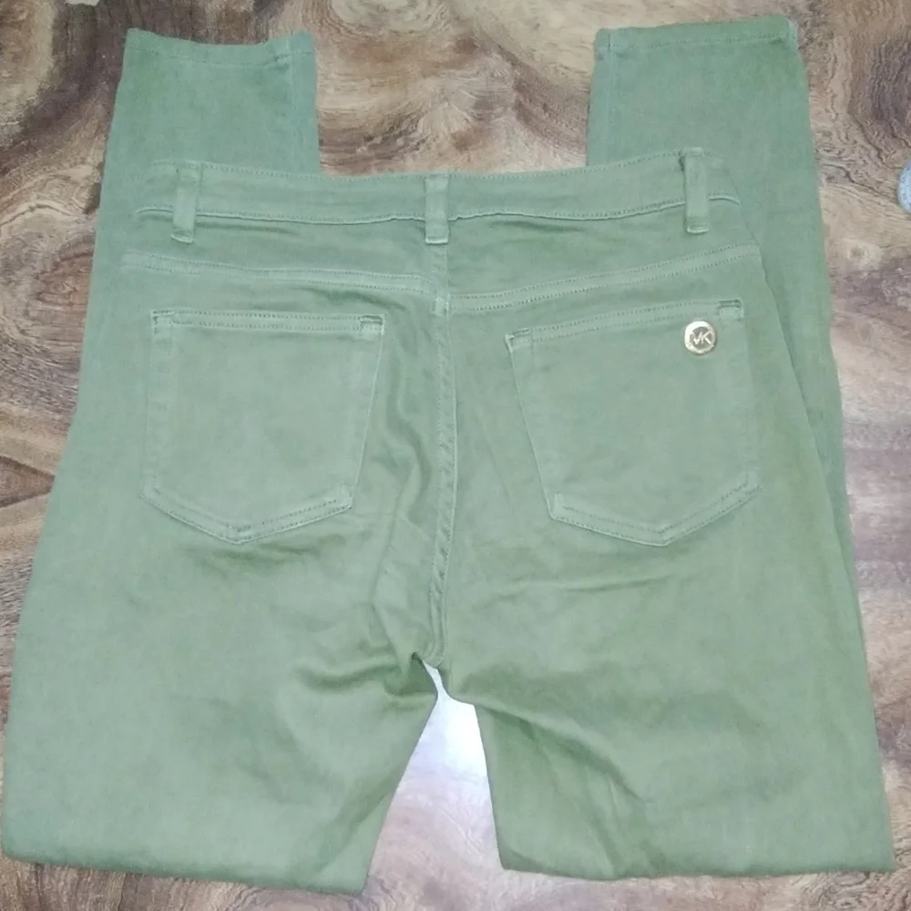 Michael Kors Women's Low Rise Skinny Leg Jeans Green Size(4)